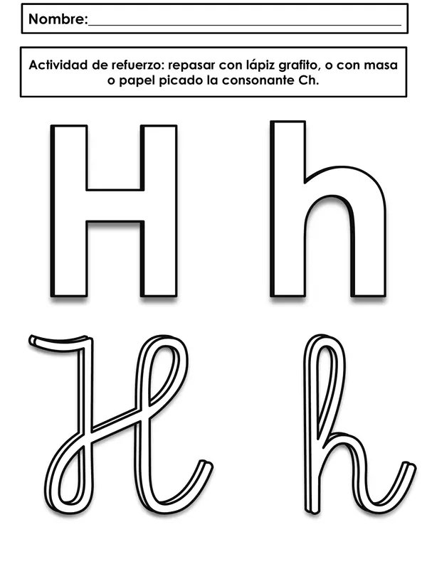 "Cuadernillo de actividades H y Ch"