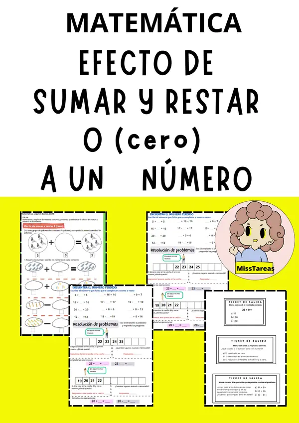Matemática, 2°básico, Efecto de sumar o restar 0