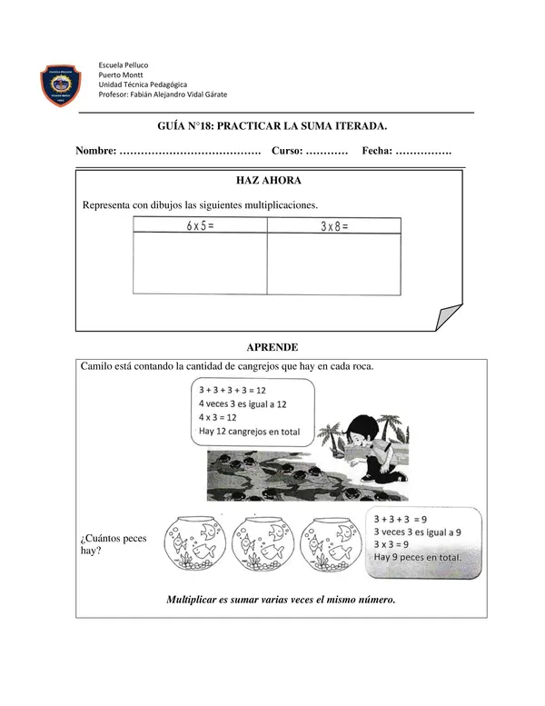 Practicar la suma iterada