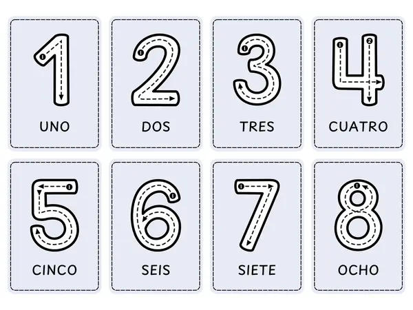 Fichas para reforzar escritura de números del 1 al 20