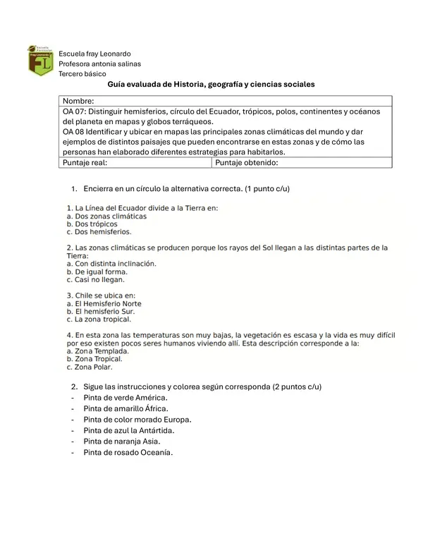 Guía de climas y paisajes  