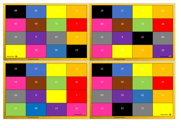 ¡Bingo de Colores y Números!