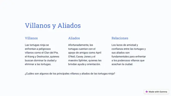 Texto de comprensión lectora más preguntas con LAS TORTUGAS NINJA