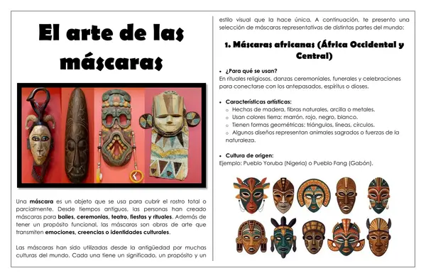 ARTES - El arte de las máscaras