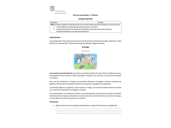 Guía "El lenguaje figurado" 