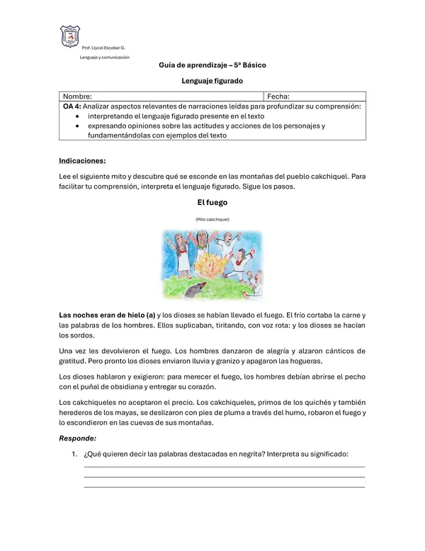 Guía "El lenguaje figurado" 