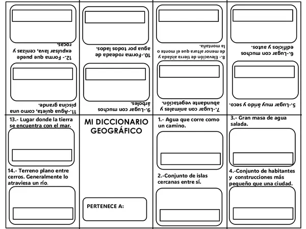 MINI DICCIONARIO VOCABULARIO GEOGRÁFICO