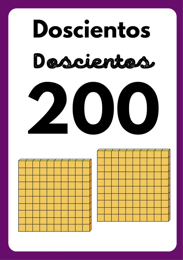 CARTELES DE NÚMEROS 100 EN 100