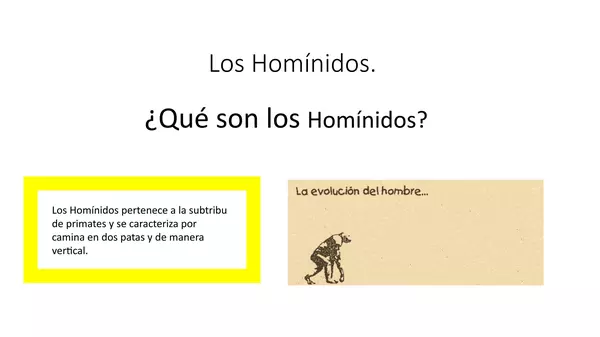 presentacion la Evolucion del hombre, septimo basico, historia