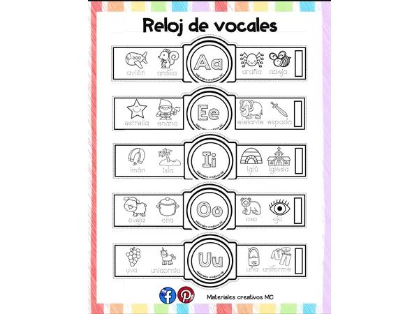 RELOJ DE VOCALES