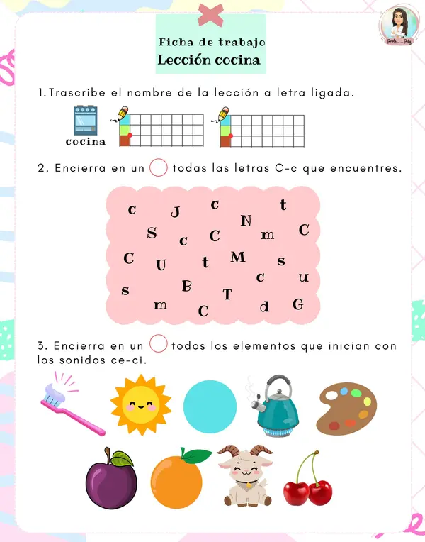 Actividades lección cocina