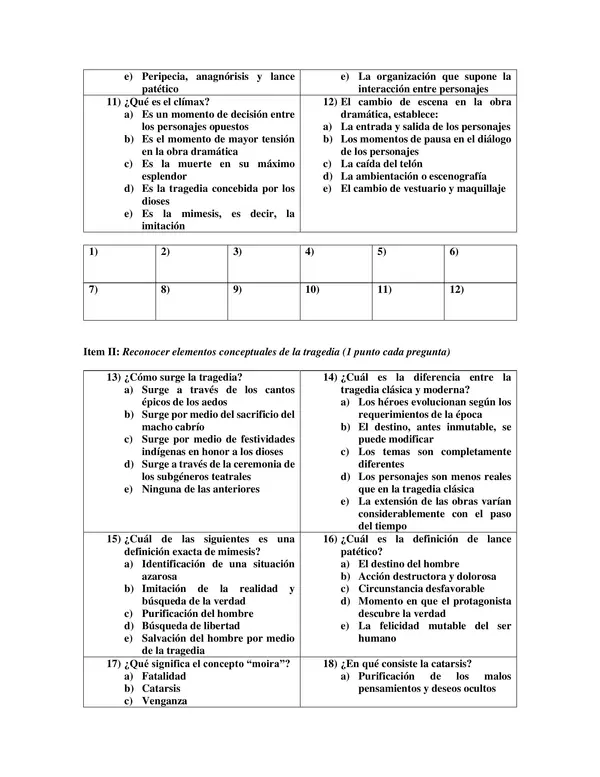 PRUEBA GÉNERO DRAMÁTICO Y TRAGEDIA