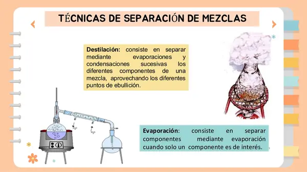 TÉCNICAS DE SEPARACIÓN DE MEZCLAS
