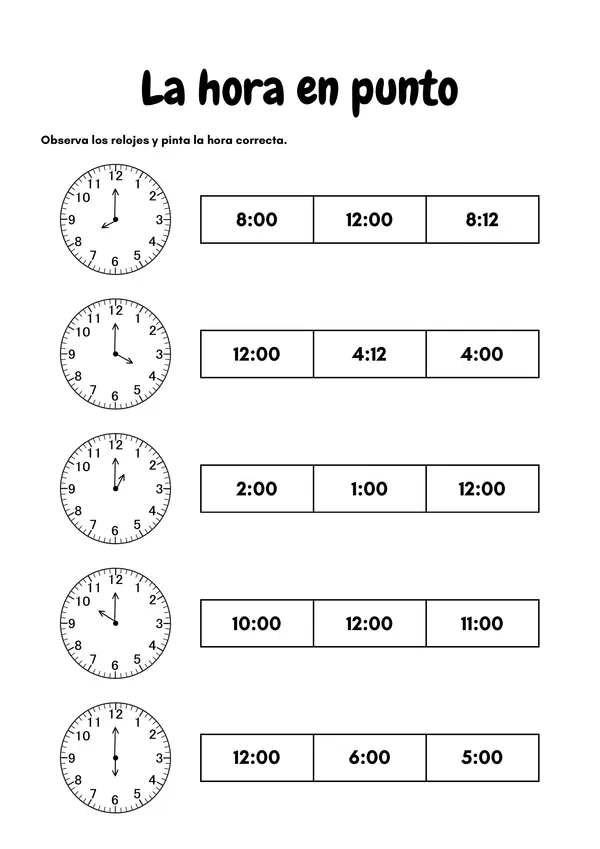 HORA EN PUNTO