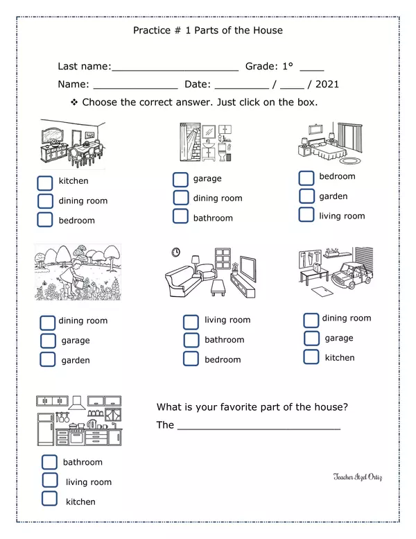 PARTS OF THE HOUSE PRACTICE