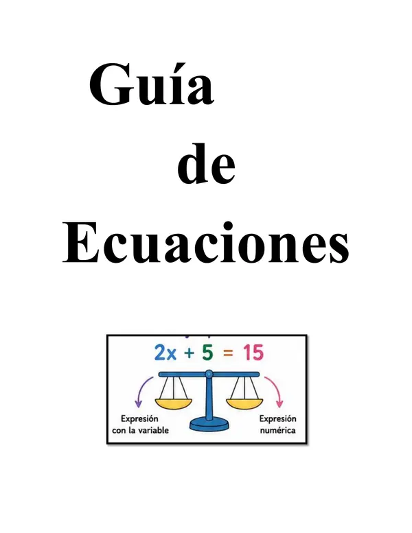 Guía de Aprendizaje de ecuaciones