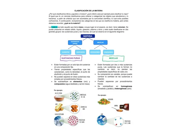 sustancias puras y Mezclas