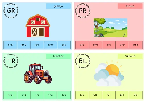 Tarjetas Sílabas Trabadas Profesocial 5917