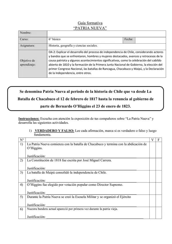 GUIA FORMATIVA PATRIA NUEVA