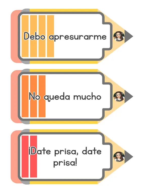 Indicadores Visuales de Tiempo - Español e Inglés