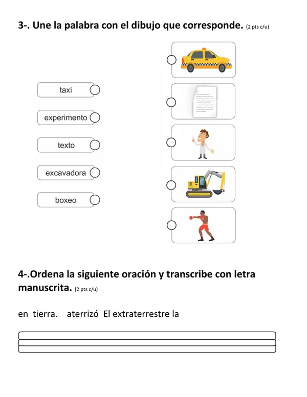 EVALUACION LENGUAJE LETRA X