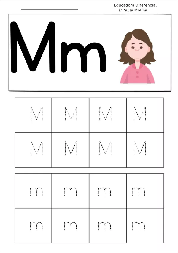 Método global mixto ( consonante M)