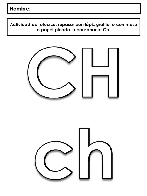 "Cuadernillo de actividades H y Ch"