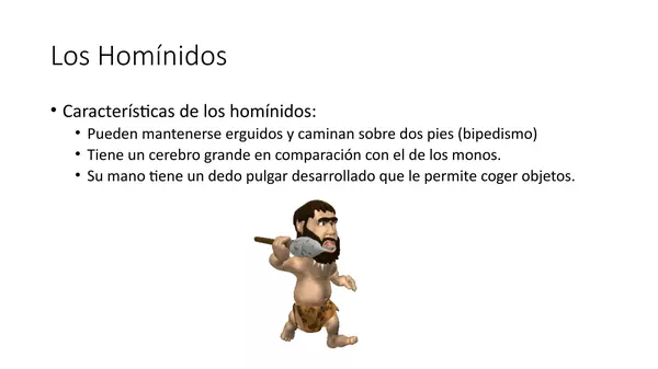 presentacion la Evolucion del hombre, septimo basico, historia