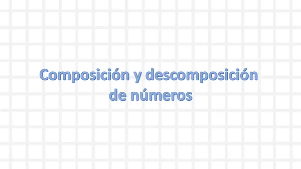 PPT  composición y descomposición 0 a 10