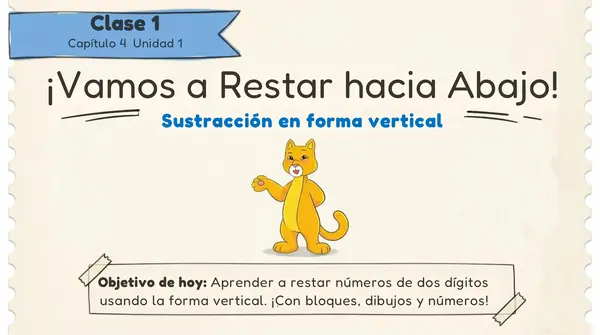 Clase 1 Capitulo 4 Unidad 1 "Sustracción en forma vertical" 2° Básico