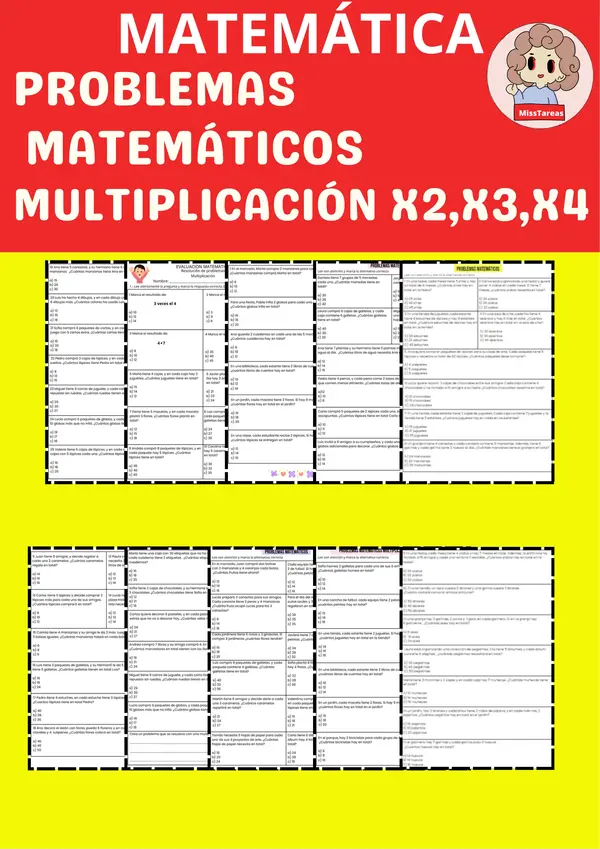 Problemas Matemáticos, Mulriplicación X2,X3,X4,X5