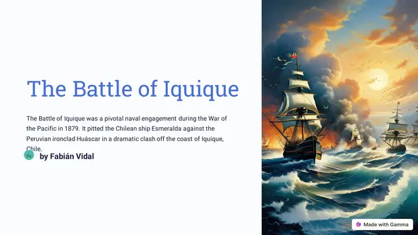 Combate naval de iquique en inglés (The Battle of Iquique)
