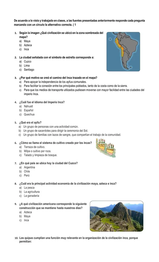 Civilización Inca : Uso de fuentes