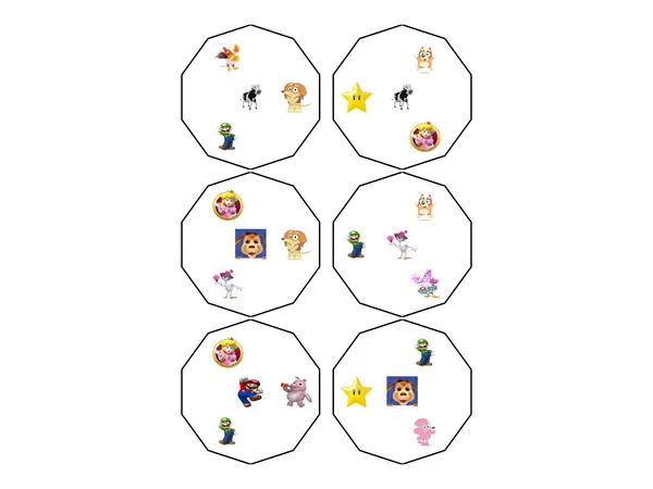 Dobles de dibujos animados 