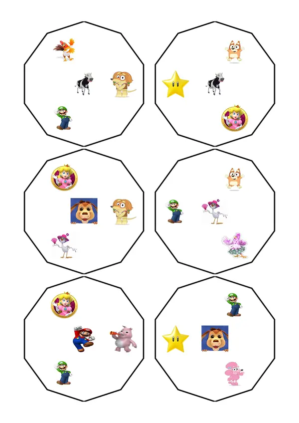 Dobles de dibujos animados 