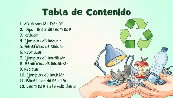 Las 3 R, reducir, reutilizar y reciclar