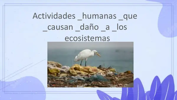 PPT ACCIONES QUE DAÑAN LOS ECOSISTEMAS