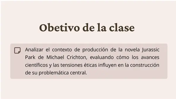 Contextualización Jurassic Park