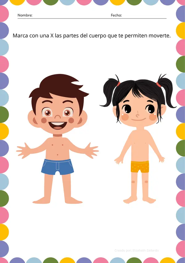 Guia de actividades de Ciencias Primero Básico "Movimiento del cuerpo Actividad Física"