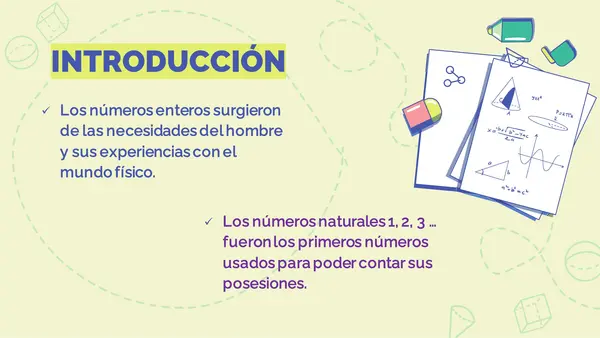 "Conociendo los números enteros"