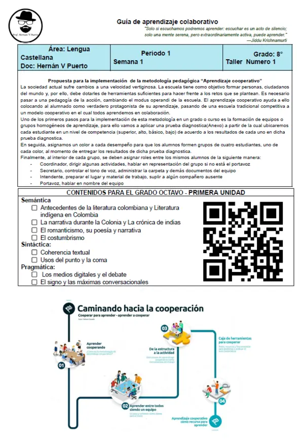 08M1SEM1 - Introducción aprendizaje cooperativo, diagnostico