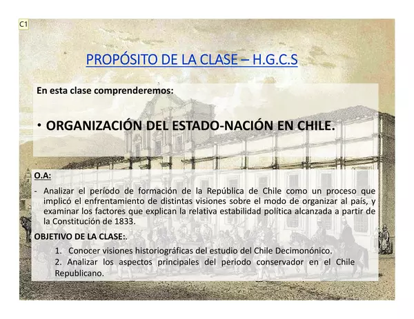 CLASE CHILE SIGLO XIX (PERIODO CONSERVADOR)