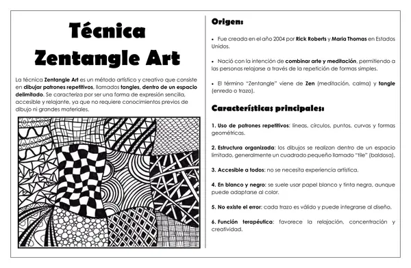 ARTES - Técnica de Zentangle Art
