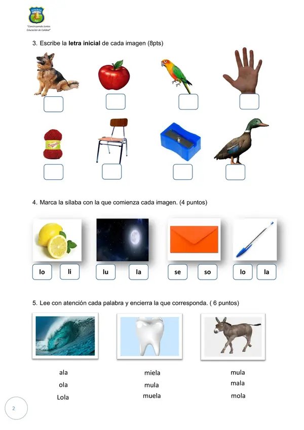 Guia de Lenguaje para comenzar a escribir