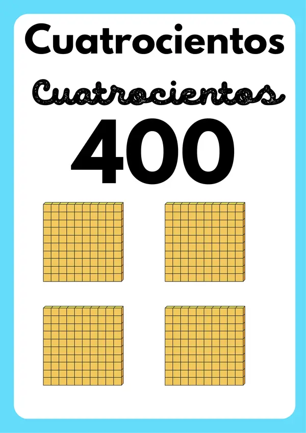 CARTELES DE NÚMEROS 100 EN 100