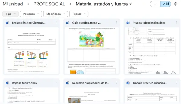 Materia, sus propiedades, sus estados y los efectos de la fuerza
