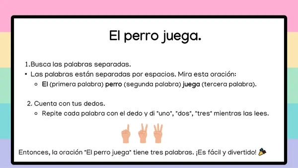 PALABRAS DE UNA FRASE
