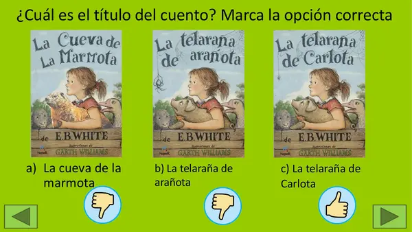 Telaraña de Carlota. PPT de Comprensión 