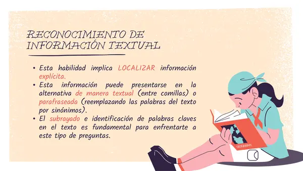 Habilidad PAES: Localizar información 🔎 | PPT explicativo + ejercicios de comprensión lectora