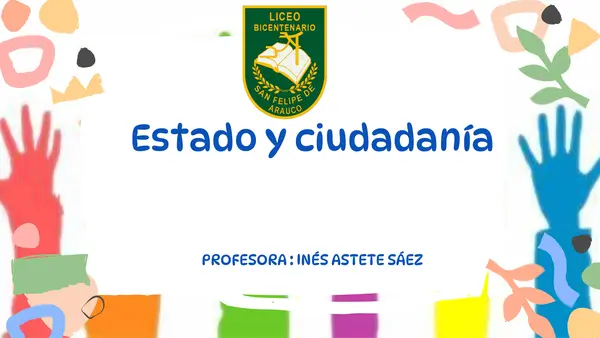 Educación ciudadana: Estado y democracia 
